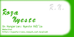 roza nyeste business card